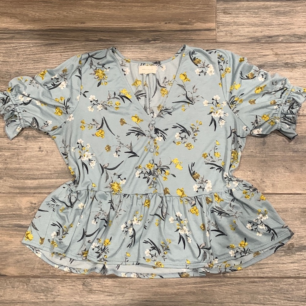 Floral peplum top